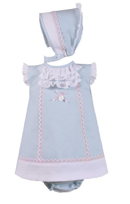Belinda Dress with Bonnet and Bloomers