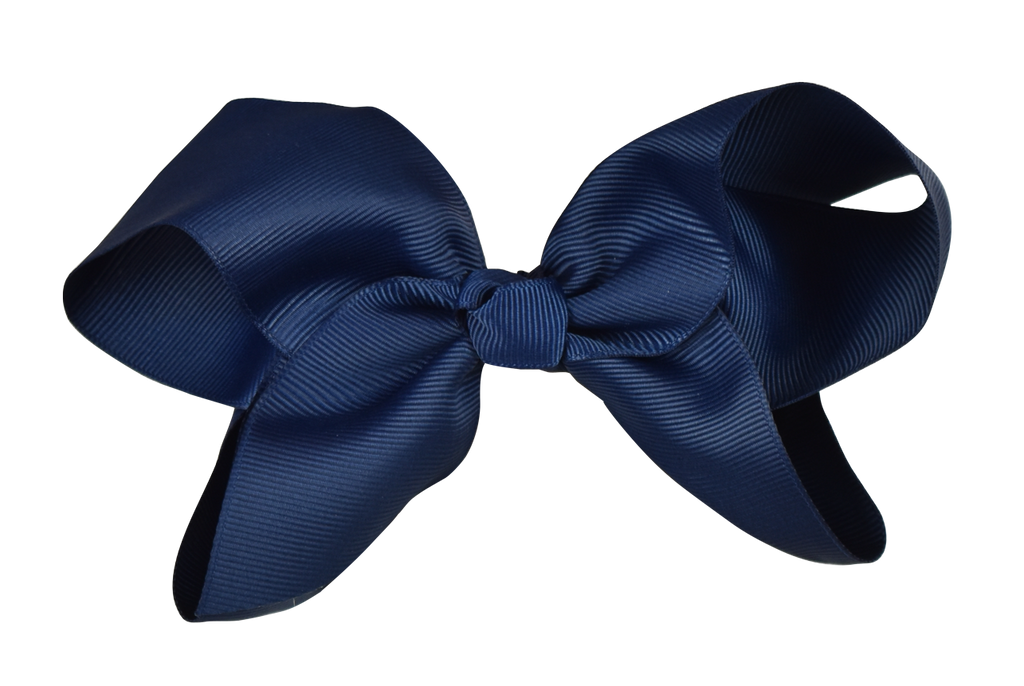 Navy Blue Bow (Barrette)