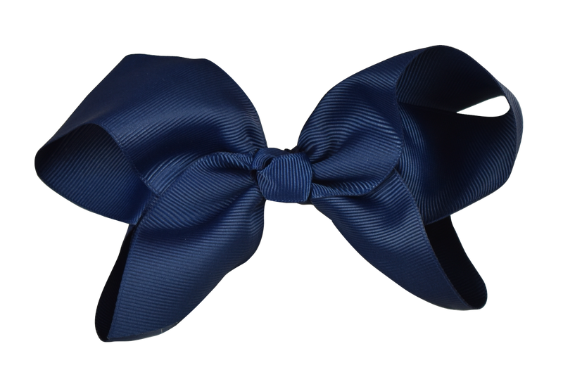 Navy Blue Bow (Barrette)